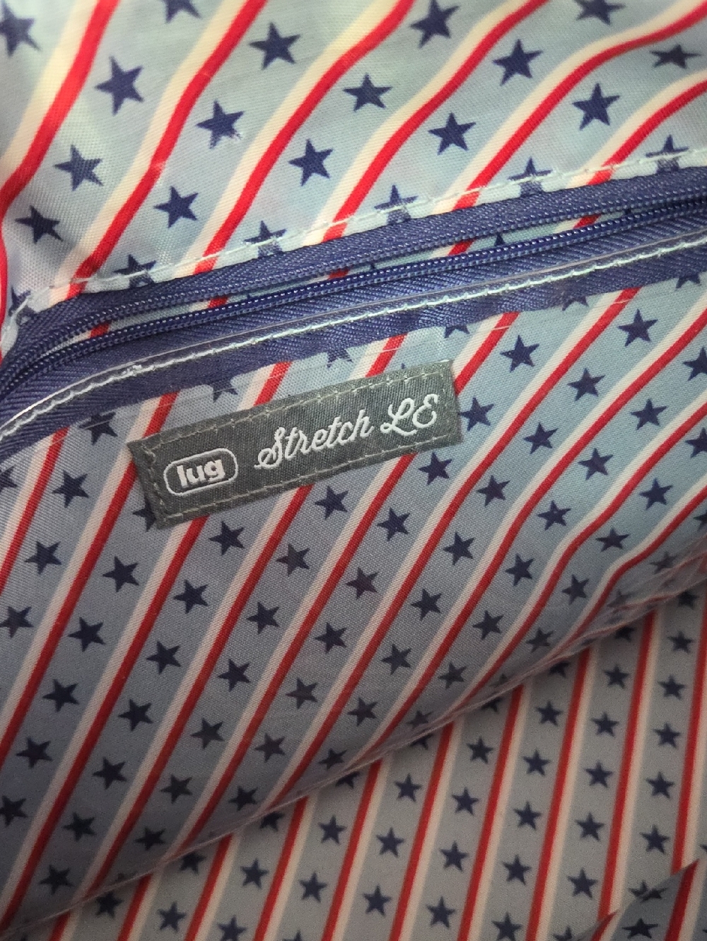 Lug Stretch LE Crossbody - Patriotic Stars Red White Blue RFID Bag - Picture 4 of 8